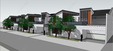 中式风格别墅群SU模型 设计精髓与资源获取指南